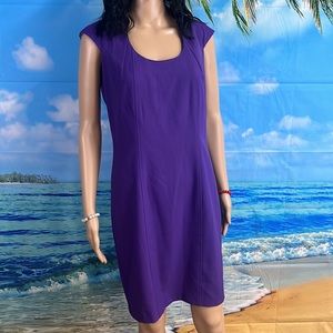 Andrew Marc New York Purple Lined Sleeveless Dress
